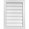 Ekena Millwork Vertical Surface Mount PVC Gable Vent w/ 2"W x 2"H , Brickmould Sill Frame, 18"W x 24"H GVPVE18X2403SN - alternate 1